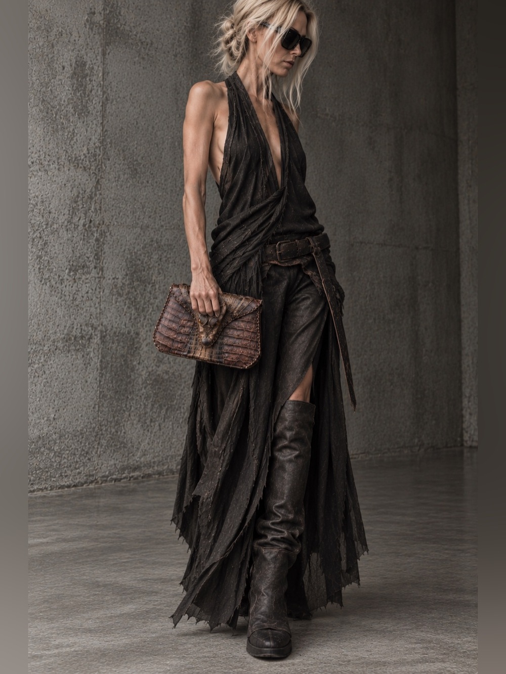 Vintage / antique Alligator Handbag